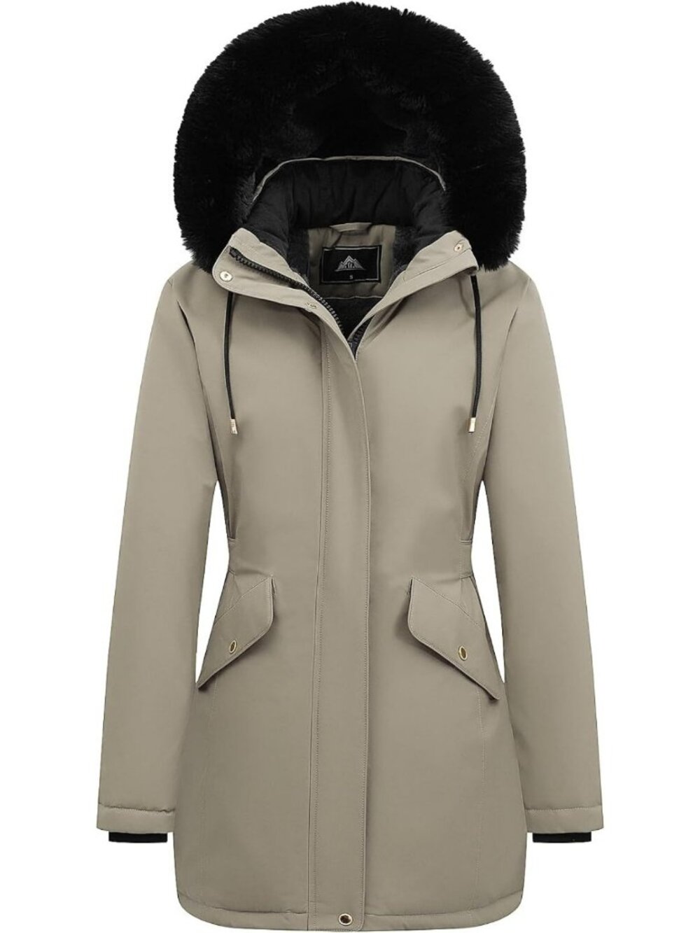 Cozy Women's Long Winter Down Coat, Thick Fleece Lined Puffer Jacket